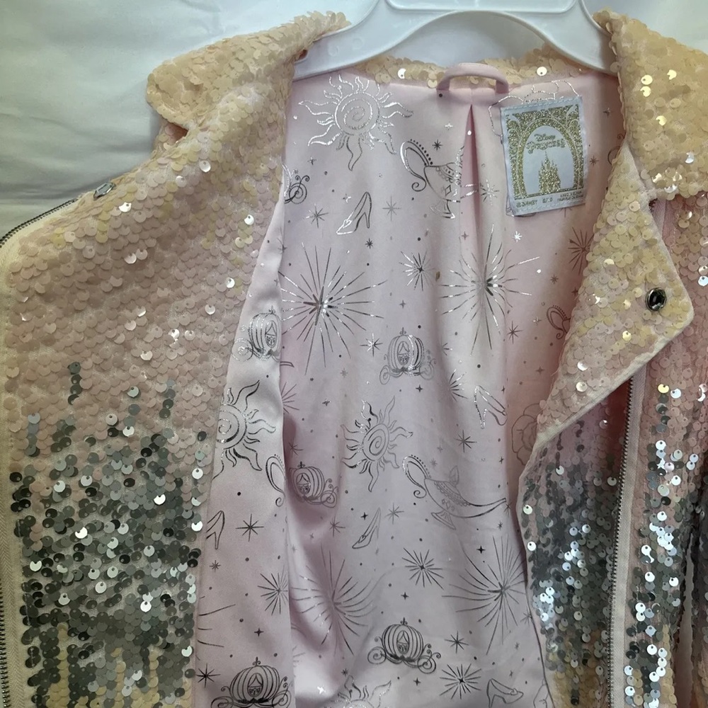 Disney Princess ombré sequins jacket girls 9/10 - Picture 3 of 5